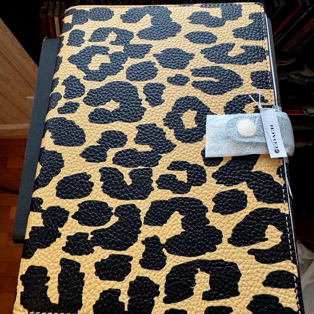 New Coach Notebook With Leopard Print CBG94